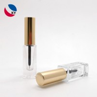 5ml Glass eyeliner eyelash bottle with aluminum Lid cap Customized color  for Makeup Cosmetic Packaging