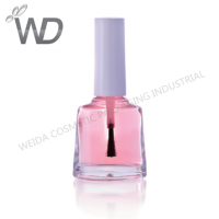 Combination Gel Nail Polish Cosmetic Packaging Clear Glass Bottle With Plastic Cap N001 For Gel Nail Polish