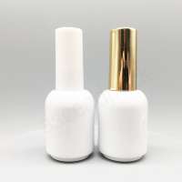 High class empty cylinder round glass bottle bright white 10ml 12ml 15ml 18ml 20ml empty uv nail gel polish bottle